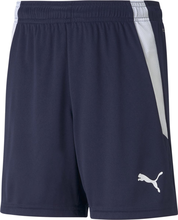 Puma teamliga shorts jr unisex sportbroek - peacoat- white