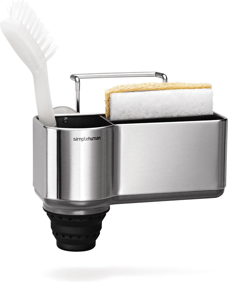 Simplehuman keuken gootsteen organizer - rvs - 19x14x19 cm - zilver