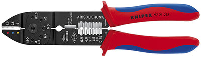 Knipex krimptang 9721215 (rood blauw)