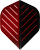 Faver dartflights - 3 stuks - pvc - rood zwart met print