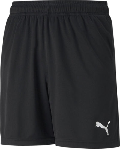 Puma teamrise training shorts jr unisex sportbroek - black- white