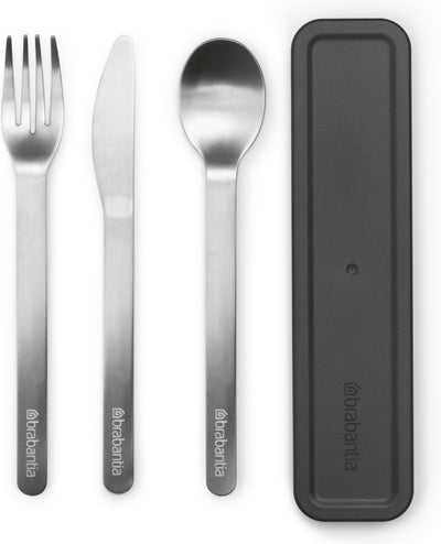 Brabantia make take bestekset - to go - 3-delig - dark grey