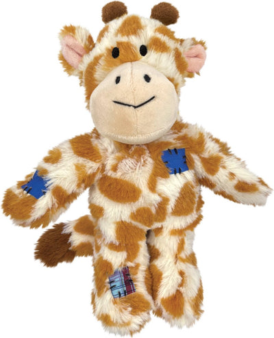 Kong wild knots giraffe | sterk pluche hondenspeelgoed - geel