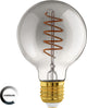 Eglo led lamp - e27 - ø 8 cm - g80 - smoke - 2000k - dimbaar