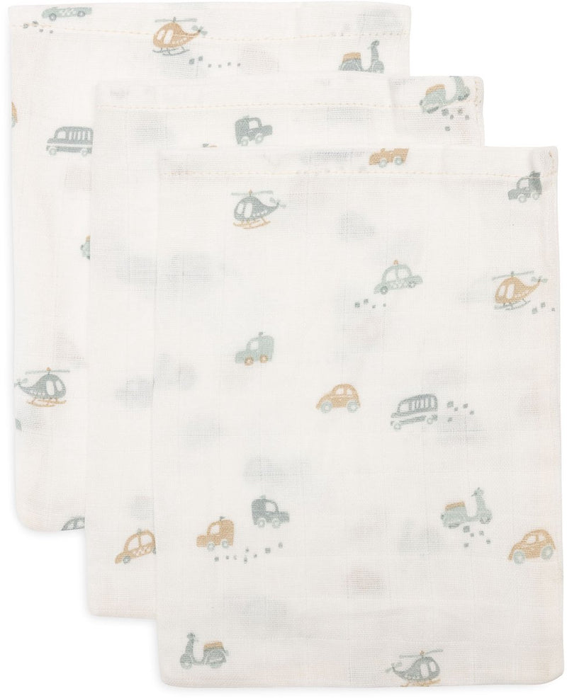 Jollein hydrofiel washandje 15x20cm on the go (3pack)