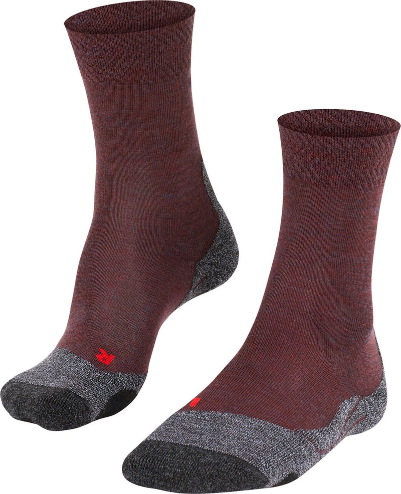 Falke tk2 melange anti-blaar dik wol functioneel materiaal wandelsokken dames rood - maat 37-38 37 38