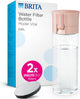 Brita - drinkfles vital voor volwassenen - 0,6l - perzik - inclusief 2 microdisc filterpatronen - ideaal voor drinkflessen