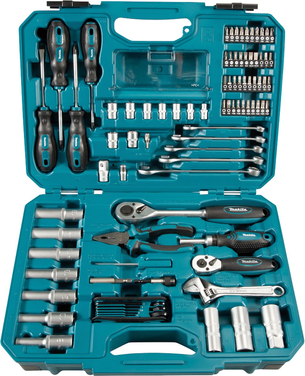 Makita handgereedschapset 87-delig koffer