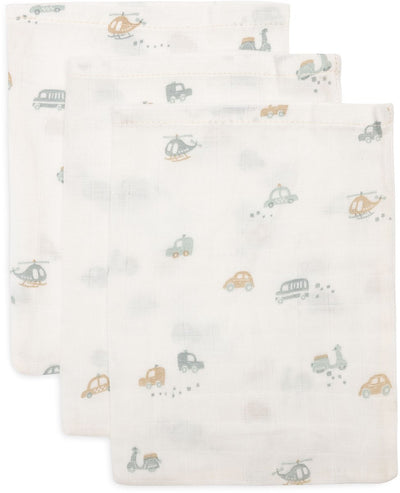 Jollein baby hydrofiel washandje 15x20cm - baby washandje - on the go - 3 stuks