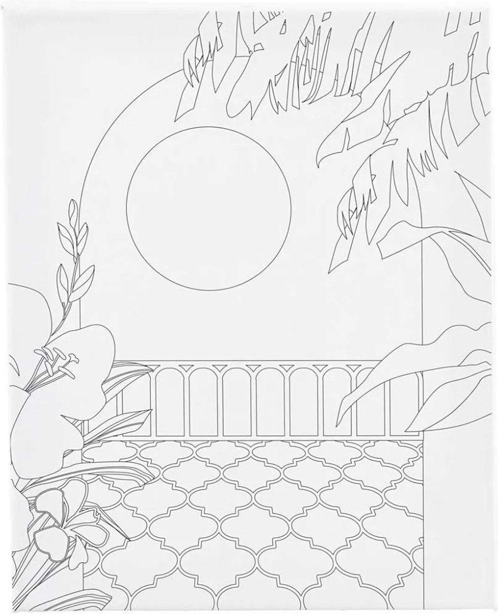 Creativ company schildercanvas met print zonnig balkon 24x30 cm