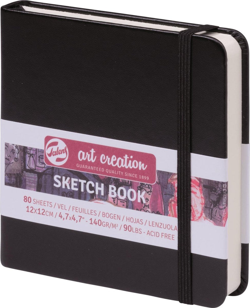 Talens art creation schetsboek zwart 12x12cm