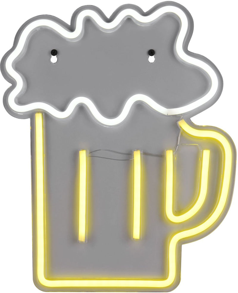 Rl live your light reality beer - wandlamp - transparant helder - incl. 1x smd 5 w - snoerschakelaar - wandmontage - usb-c aansluiting