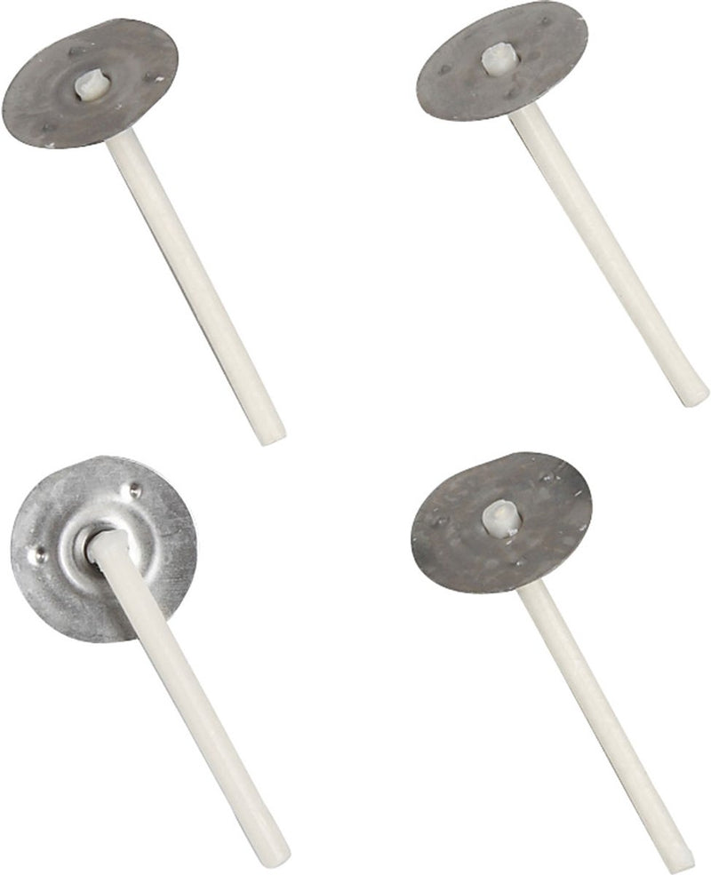 Creativ company waxed kaarsenlonten l:35 mm 100 stuks