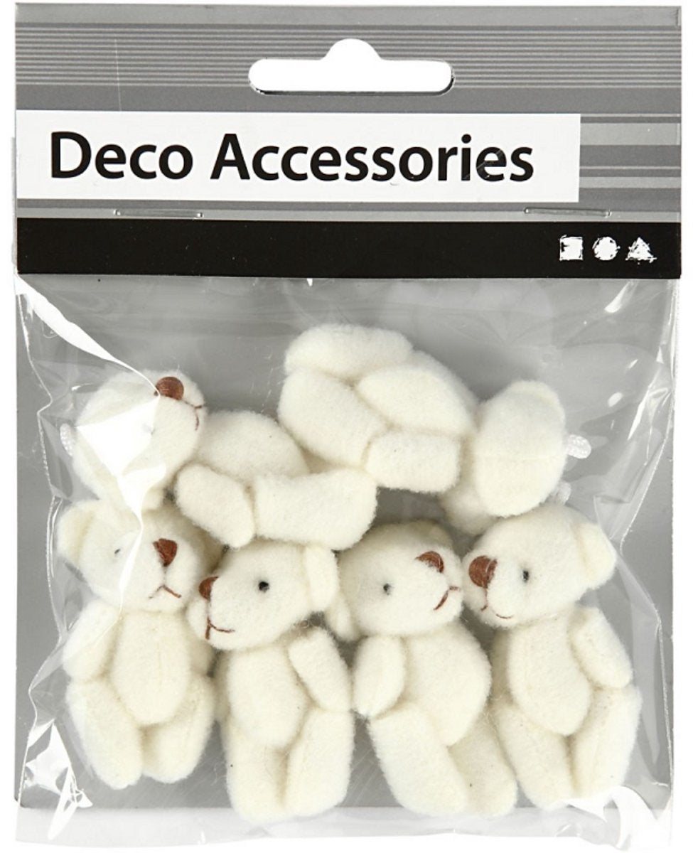 Creativ company teddyberen 4x2,5 cm 6 stuks