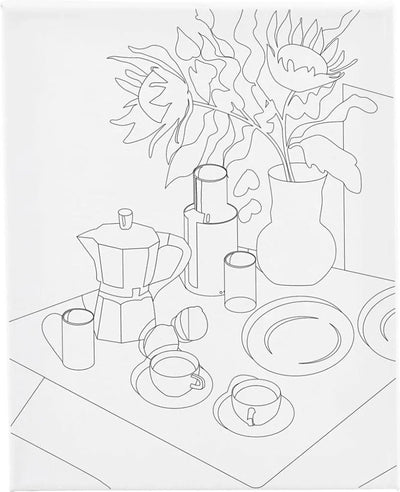 Creativ company schildercanvas met print onbijttafel - 24x30cm