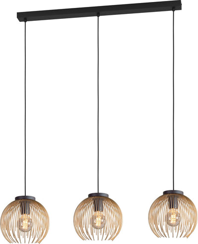 Eglo venezuela hanglamp - e27 - 93,5 cm - goud zwart