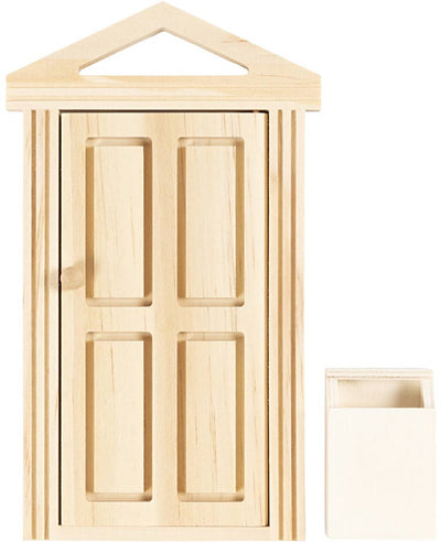 Creativ company http: www.cchobby.nl deur-met-kroonlijst-en-brievenbus-h-5-5-18-cm-b-3-5-10-5-cm-1-doos