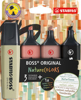 Stabilo boss original - markeerstift - set 4 stuks - naturecolors - afbeelding 1