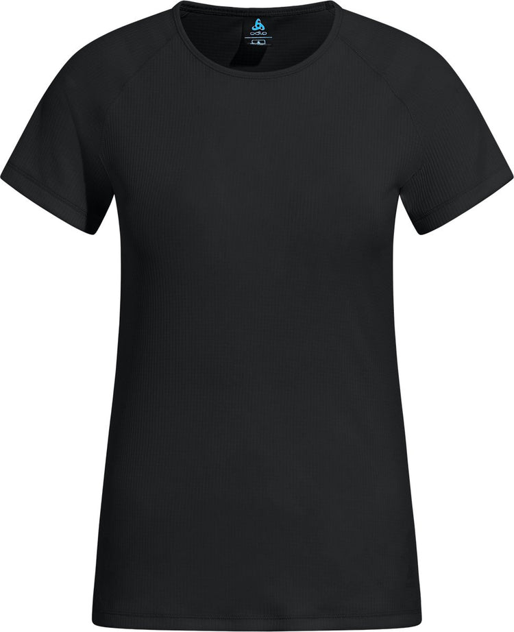 Odlo active light base layer shirt met ronde hals en korte mouwen - vrouwen - zwart - m