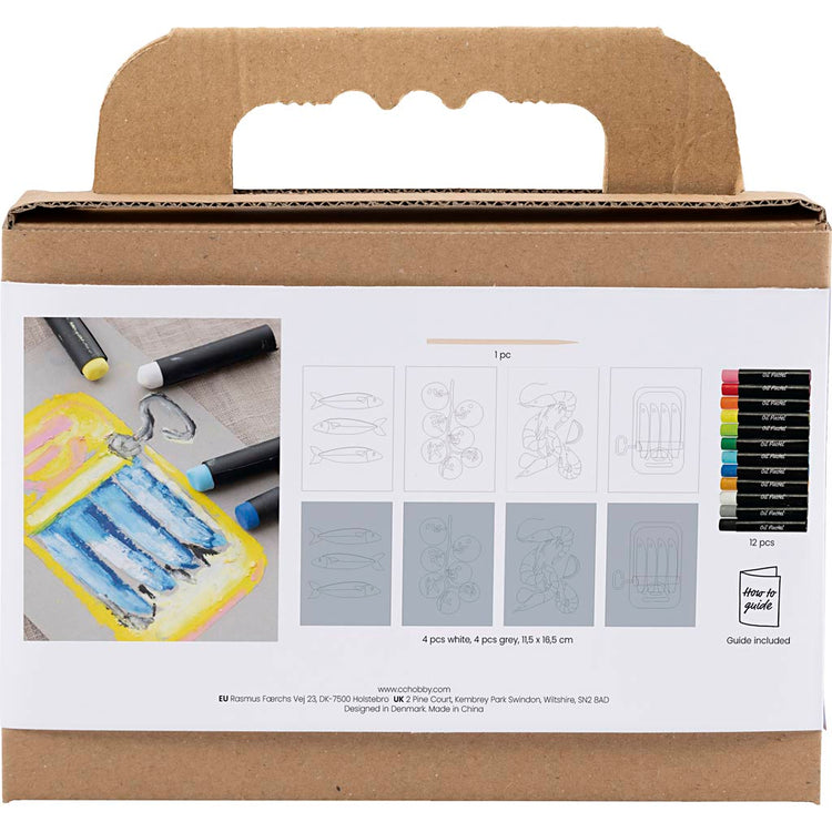 Https: www.cchobby.nl mini-hobbyset-oliepastel-vis-en-schelpdieren-grijs-wit-1-doos