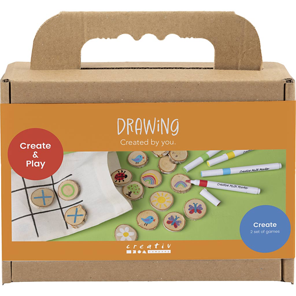 Creativ company http: www.cchobby.nl mini-hobbyset-tekenen-geheugenspel-en-drie-op-een-rij-diverse-kleuren-1-doos