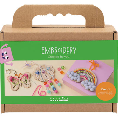 Https: www.cchobby.nl mini-hobbyset-borduurwerk-vlinder-schelp-regenboog-diverse-kleuren-1-doos