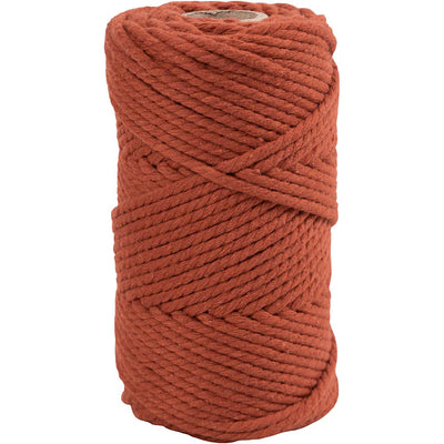 Creativ company macramé koord, l: 55 m, d 4 mm, burnt orange, 330 gr 1 rol