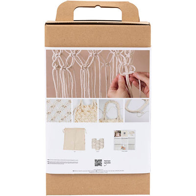 Creative creativ company hobbyset macramé tas wit