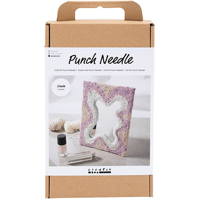 Creativ company cc hobbyset punch needle spiegel pastelkleuren