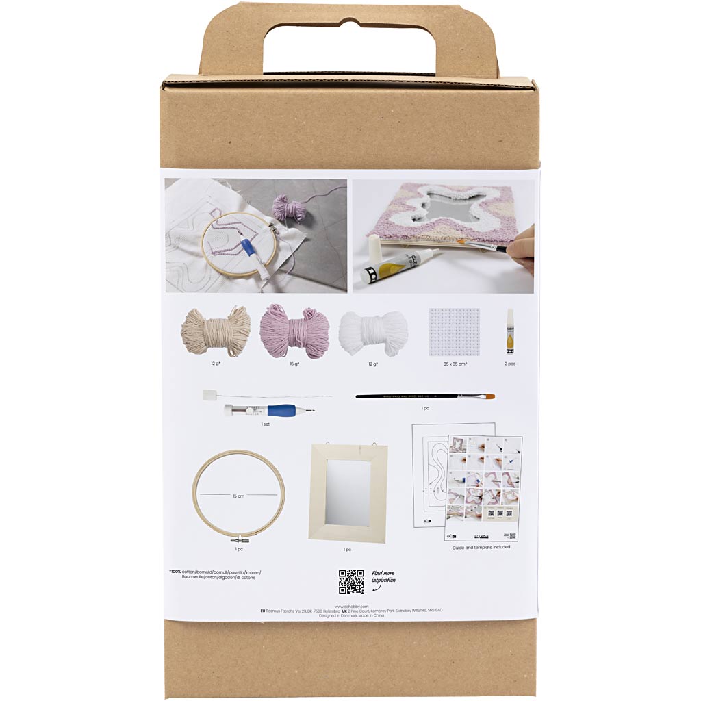 Creativ company cc hobbyset punch needle spiegel pastelkleuren