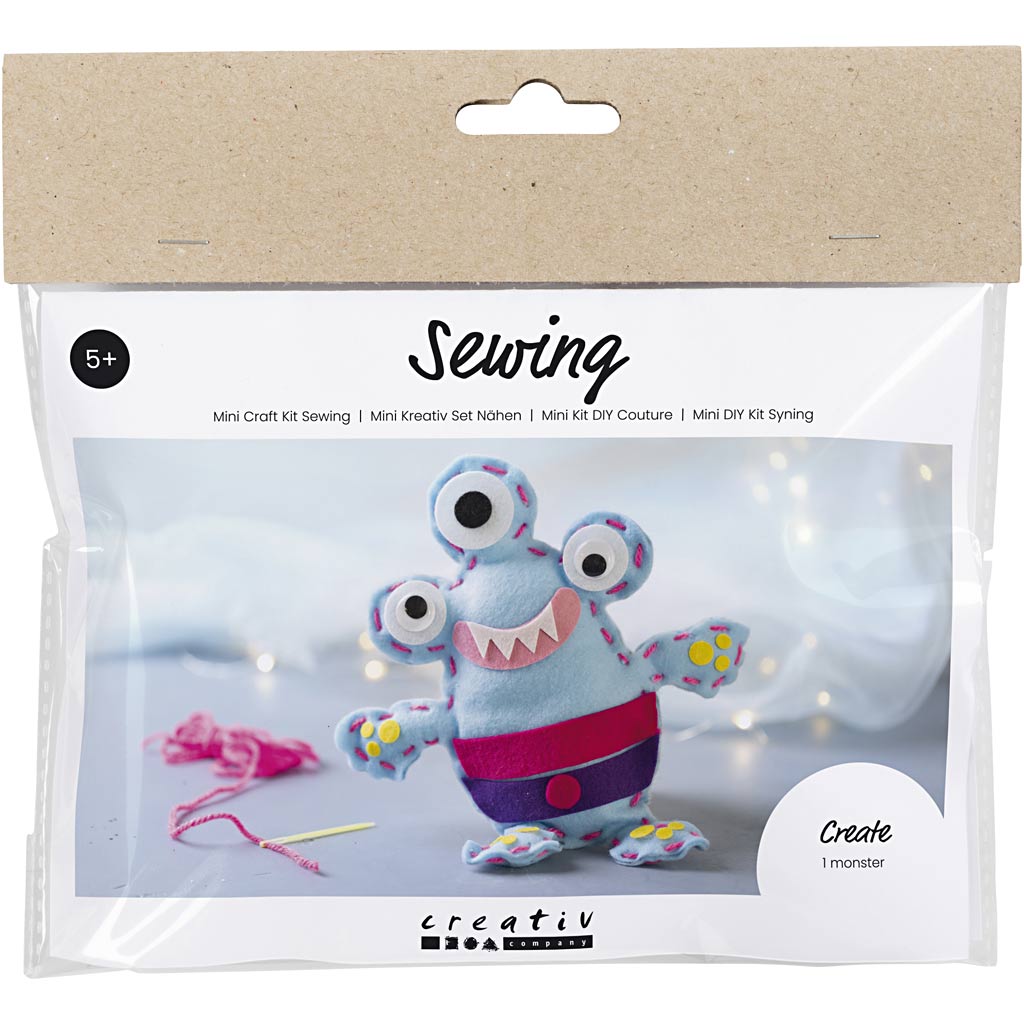 Creativ company http: www.cchobby.nl mini-hobbyset-naaien-viltmonster-diverse-kleuren-1-doos