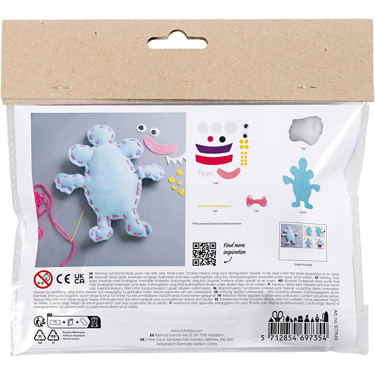 Creativ company http: www.cchobby.nl mini-hobbyset-naaien-viltmonster-diverse-kleuren-1-doos