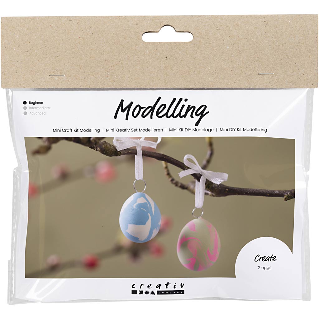 Creativ company mini hobbyset boetseren gemarmerdere eieren