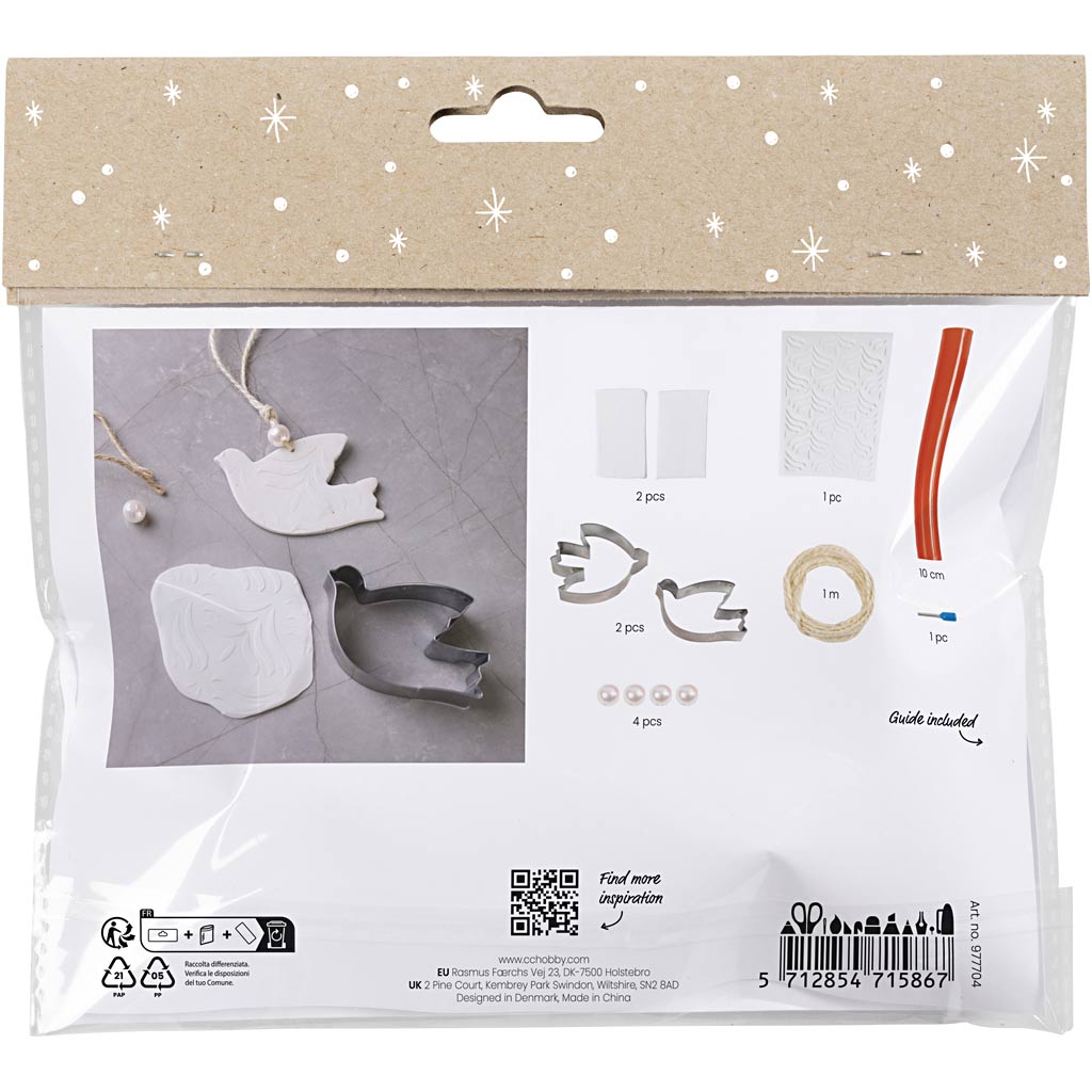 Creativ company https: www.cchobby.nl mini-hobbyset-boetseren-duiven-off-white-1-doos