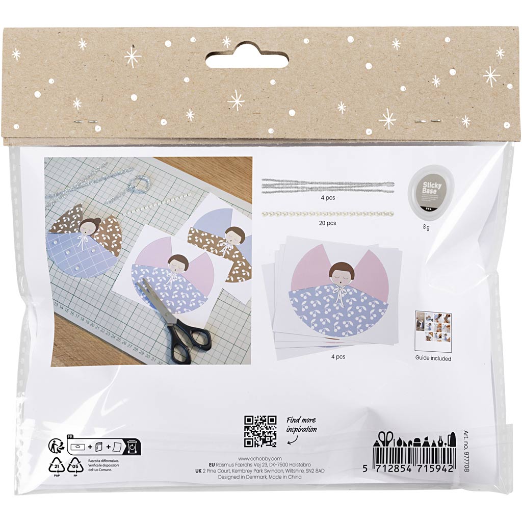 Https: www.cchobby.nl mini-hobbyset-decoraties-van-papier-engelen-diverse-kleuren-1-doos