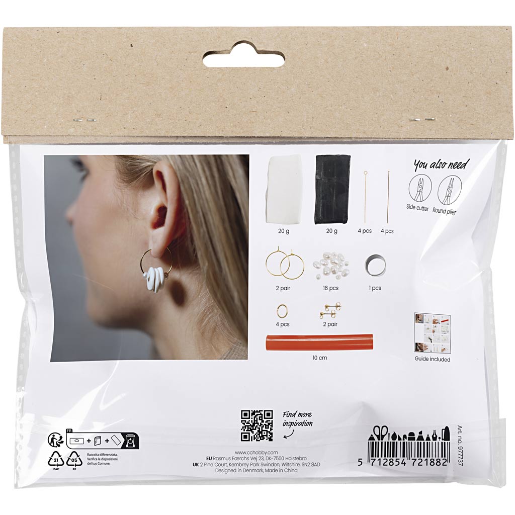 Creativ company https: www.cchobby.nl mini-hobbyset-sieraden-oorbellen-zwart-wit-1-doos
