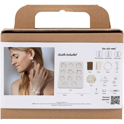 Creativ company mini hobbyset sieraden oorbellen armband en halsketting bloemontwerp