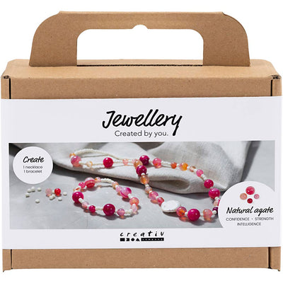 Creativ company mini hobbyset sieraden halsketting en armband roze