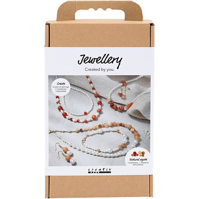 Creativ company https: www.cchobby.nl hobbyset-sieraden-beige-burnt-orange-wit-parelmoer-1-doos