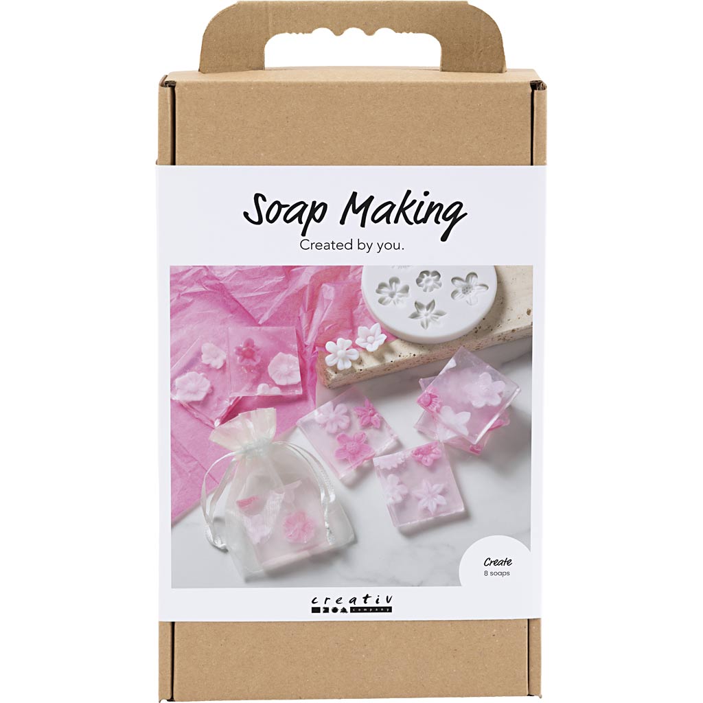 Creativ company hobbyset zeep maken bloemen roze