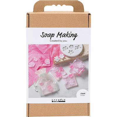 Creativ company hobbyset zeep maken bloemen roze