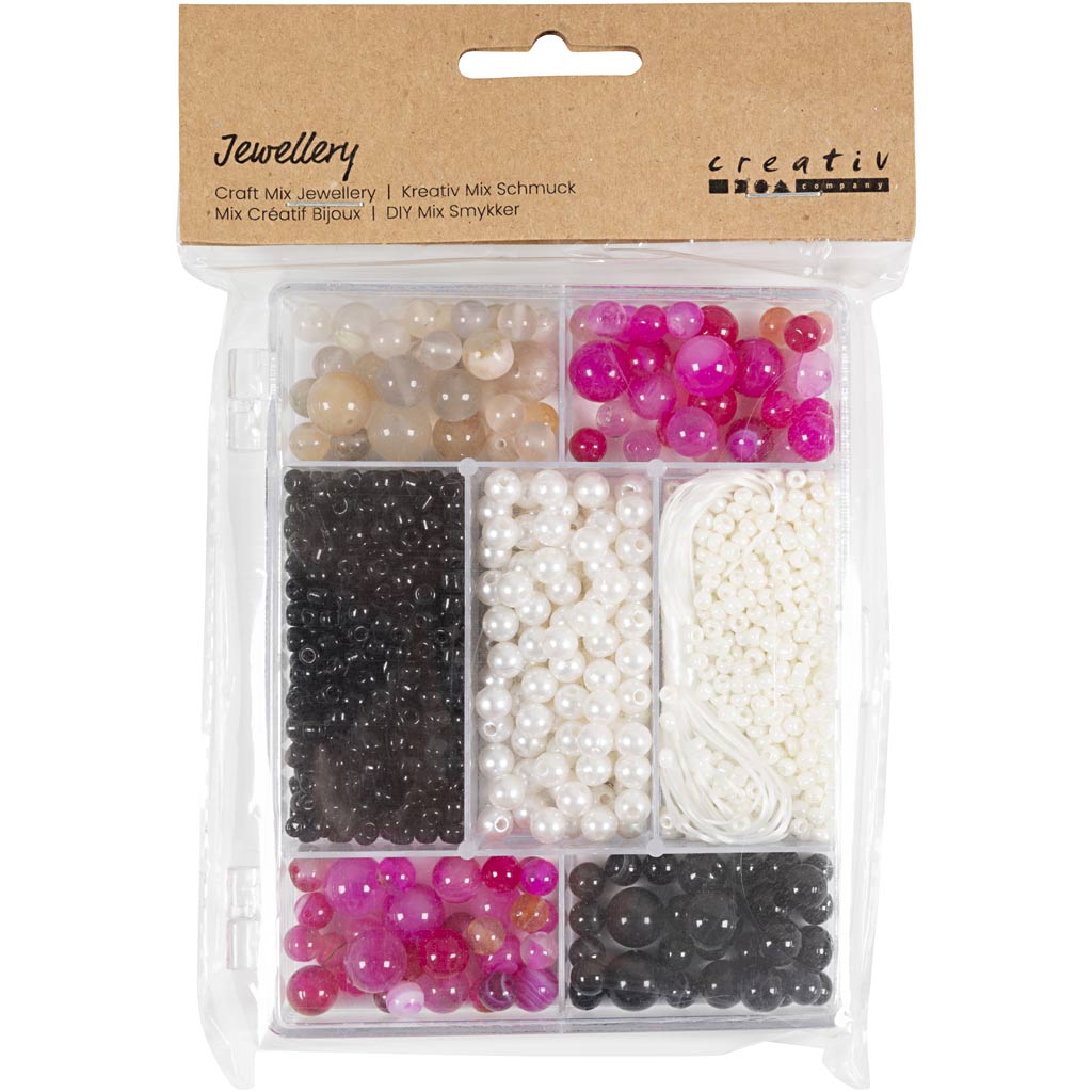 Https: www.cchobby.nl creatieve-box-sieraden-agaten-afm-2-6-10-mm-gatgrootte-0-8-1-8-mm-ca-2740-stuk-beige-zwart-roze-wit-parelmoer-1-doos