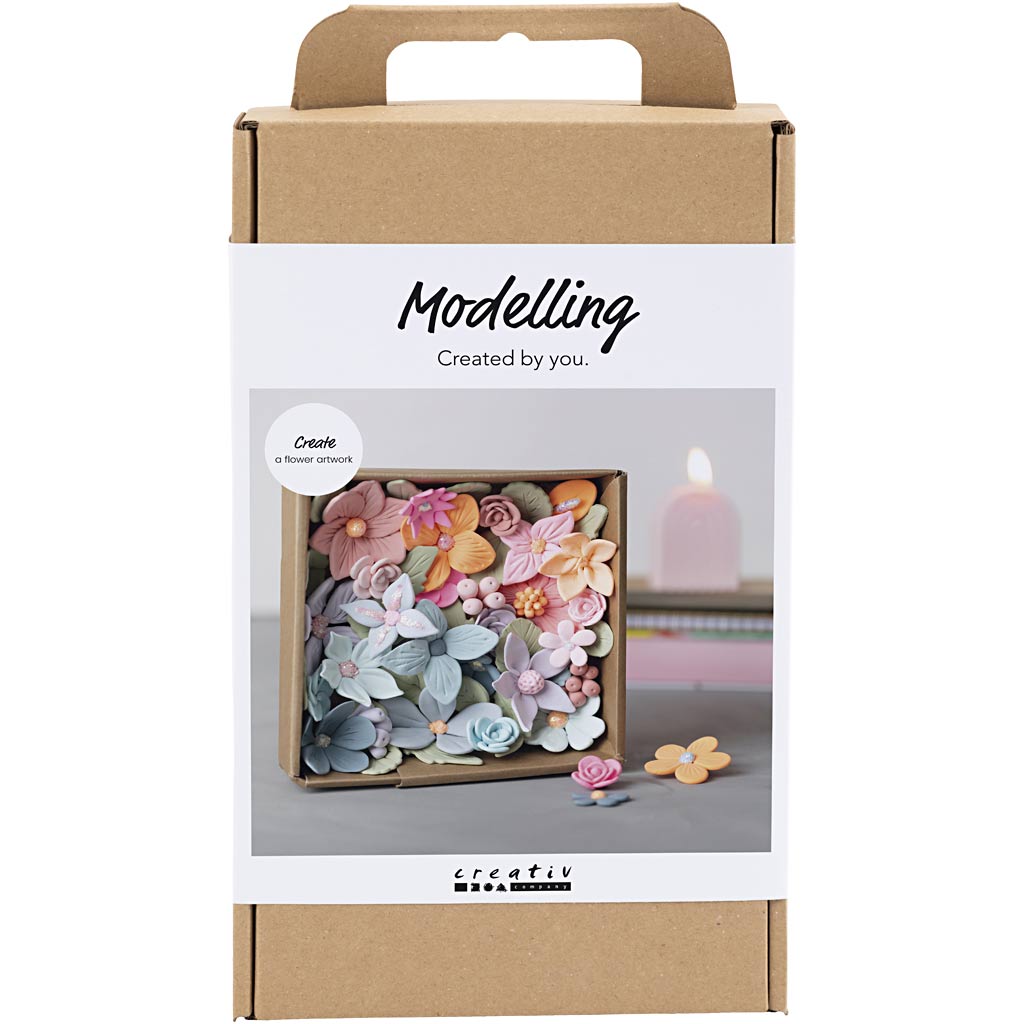 Creativ company hobbyset bloemen boetseren pastelkleuren