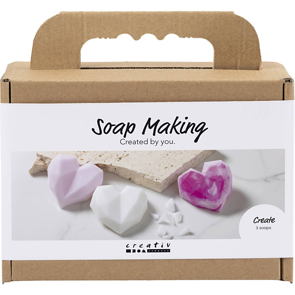 Creativ company mini hobbyset harten zeep maken roze