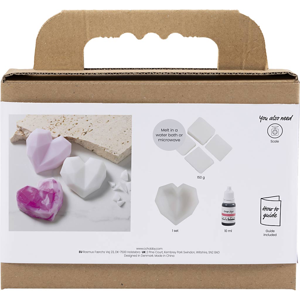 Creativ company mini hobbyset harten zeep maken roze