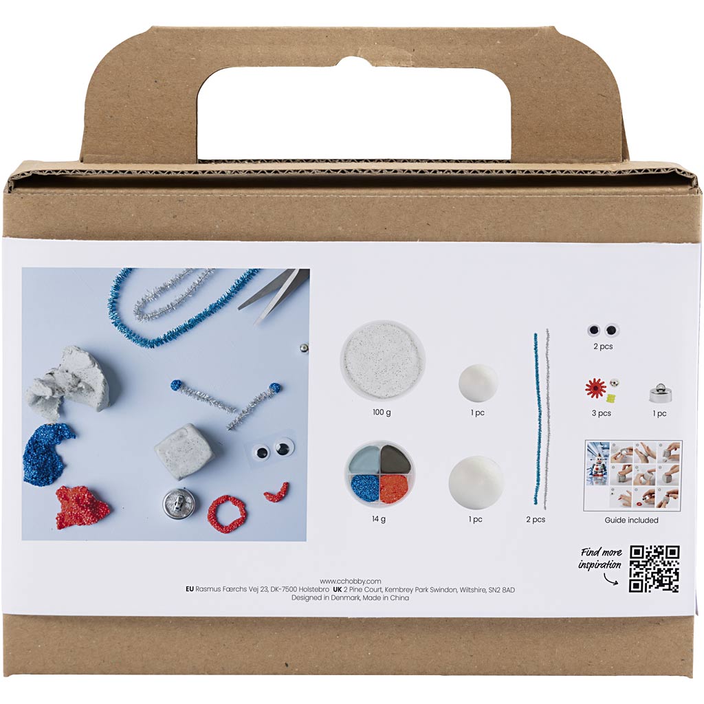Creativ company http: www.cchobby.nl mini-hobbyset-boetseren-robot-blauw-grijs-rood-1-doos