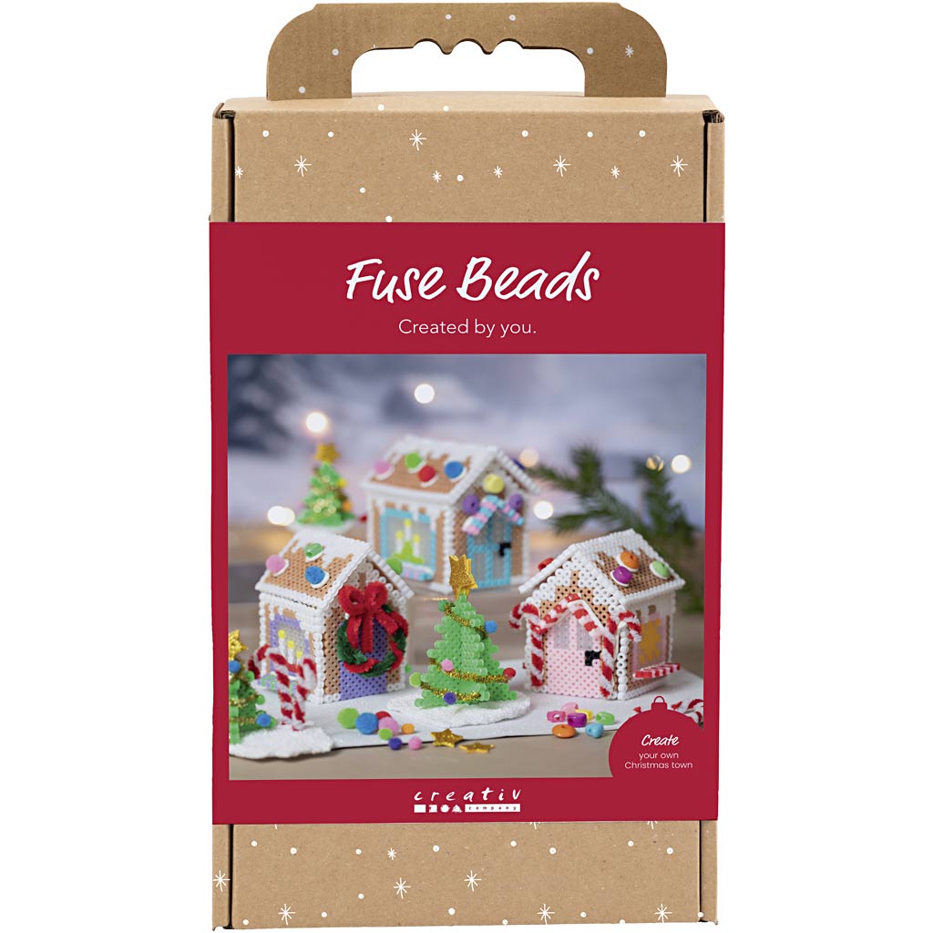 Creativ company hobbyset strijkkralen kersthuisje