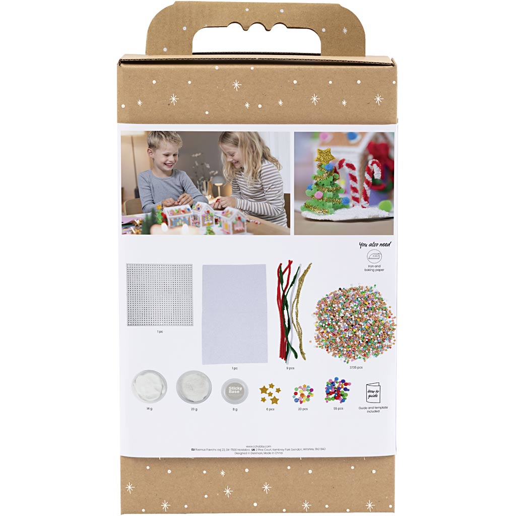 Creativ company hobbyset strijkkralen kersthuisje