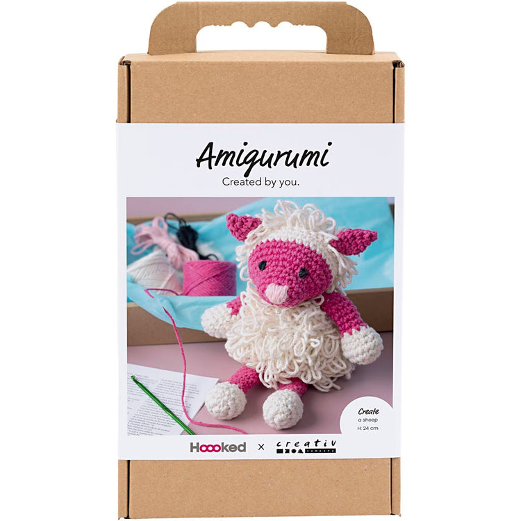 Creativ company http: www.cchobby.nl hobbyset-amigurumi-schaap-roze-off-white-1-doos