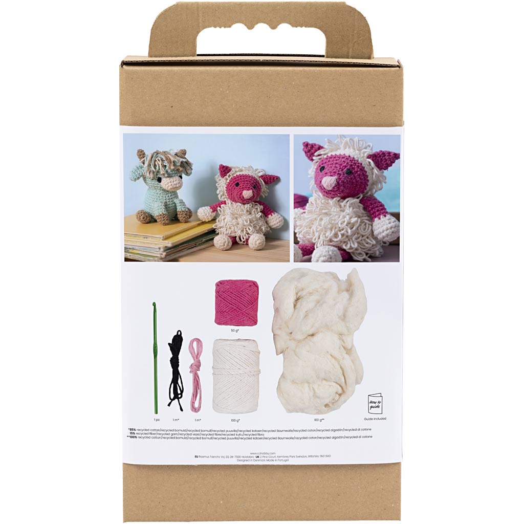 Creativ company http: www.cchobby.nl hobbyset-amigurumi-schaap-roze-off-white-1-doos